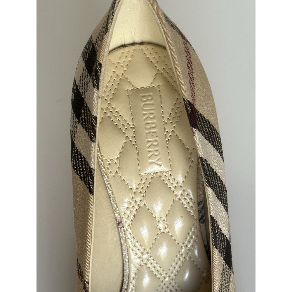 Burberry Women's Pump Alabaster IP Check Shoes 9.5 US (39.5) 8100970 IT NIB $890 - Picture 10 of 15